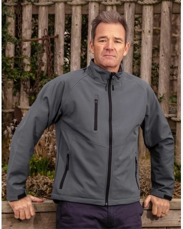 Chaqueta softshell transpirable repelente agua 210gsm