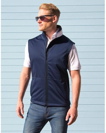 Chaleco softshell core impermeable y transpirable 290gsm