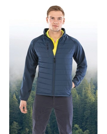 Chaqueta softshell acolchada reciclada impermeable 220gsm