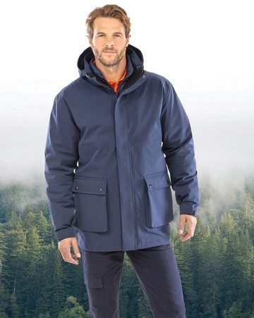 Chaqueta 3 en 1 ripstop reciclada impermeable y ligera 280gsm