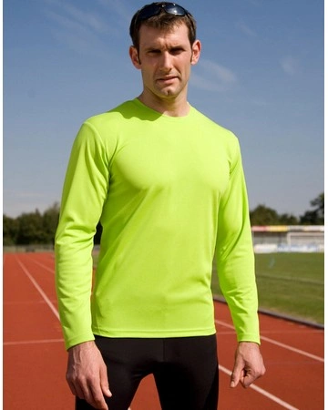 Camiseta performance manga larga fresca y cómoda 160gsm
