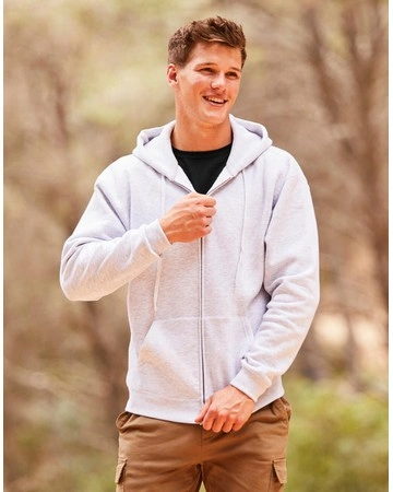 Sudadera capucha cremallera premium 280gsm