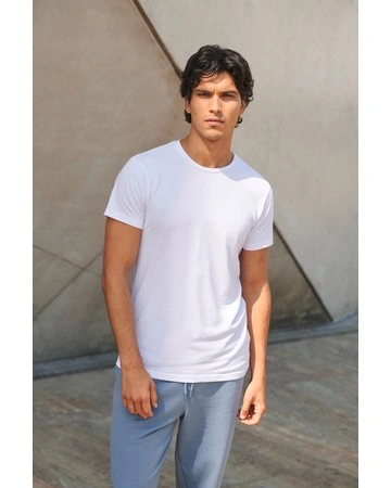 Camiseta feel good cuello redondo suave 165gsm