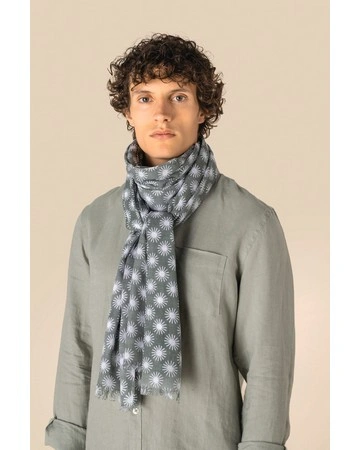 Fular algodón estampado rayos sol 75gsm