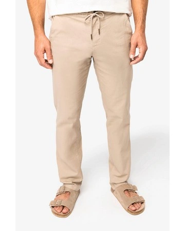 Pantalón lino orgánico sostenible 170gsm