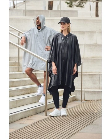 Poncho impermeable plegable 100% pvc 90gsm
