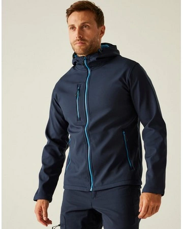 Softshell navigate con capucha repelente agua viento