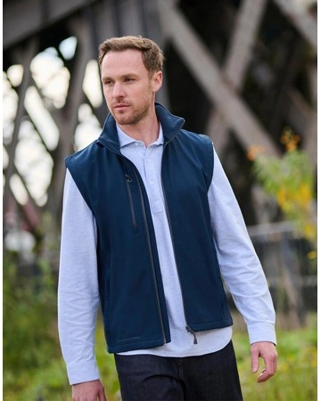 Chaleco softshell reciclado repelente al agua 270gsm