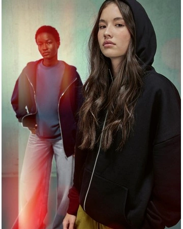 Chaqueta con capucha 350gsm algodón sostenible
