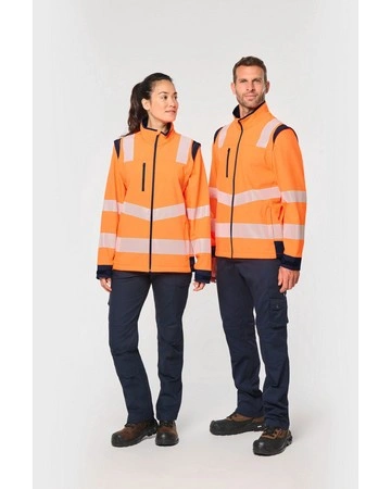 Chaqueta softshell reciclada mangas amovibles 300gsm