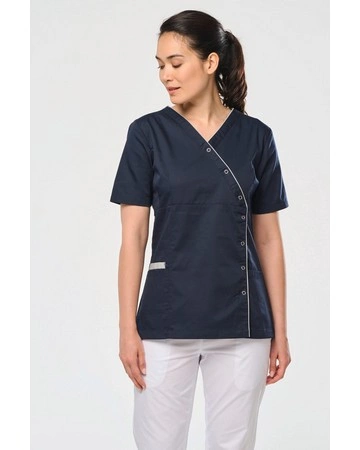 Blusa mujer polialgodón con botones presión 160gsm