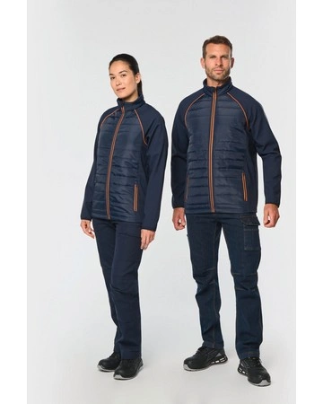 Chaqueta day to bimaterial impermeable cómoda 75gsm