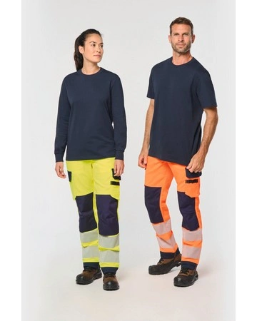 Pantalón multibolsillos seguridad trabajo resistente 250gsm