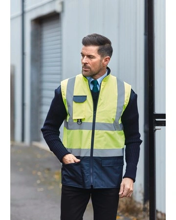 Chaleco fluo poliéster impermeable 190gsm